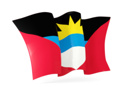 antigua and barbuda waving flag 256