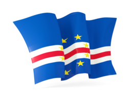 cape verde waving flags