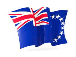 cook islands waving flags