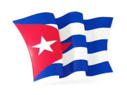 cuba waving flags