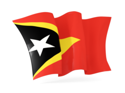 east timor waving flags