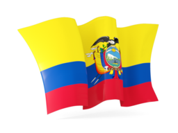 ecuador waving flags