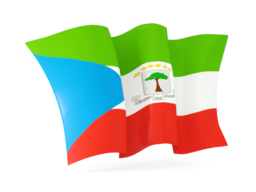 equatorial guinea waving flags