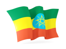 ethiopia waving flags