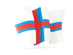 faroe islands waving flags
