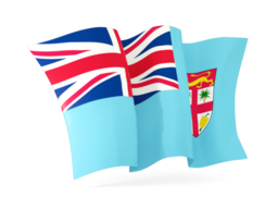 fiji waving flags