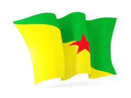 french guiana waving flags