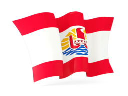 french polynesia waving flags
