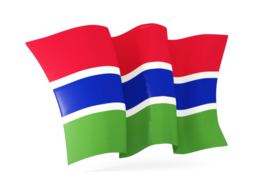 gambia waving flags