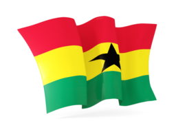 ghana waving flags