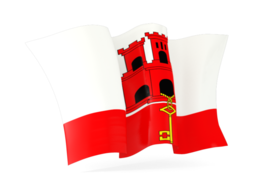 gibraltar waving flags