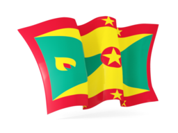 grenada waving flags