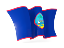 guam waving flags