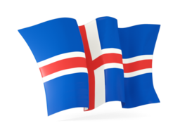 iceland waving flags