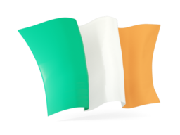 ireland waving flags