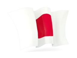 japan waving flags