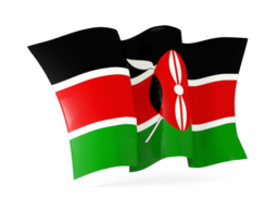 kenya waving flags
