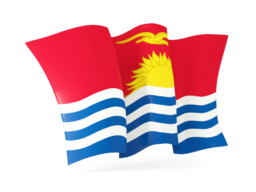 kiribati waving flags