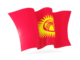 kyrgyzstan waving flags