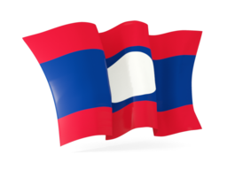laos waving flags