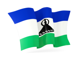 lesotho waving flags