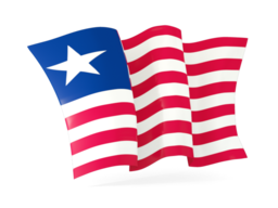 liberia waving flags