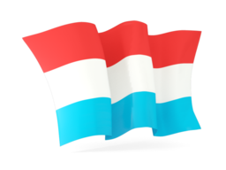 luxembourg waving flags