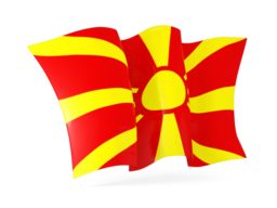 macedonia waving flags
