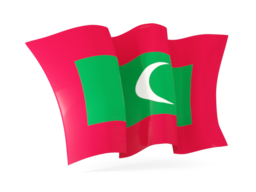 maldives waving flags