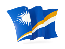 marshall islands waving flags