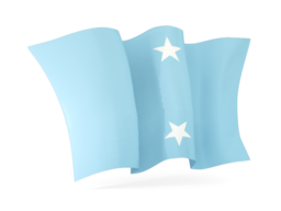 micronesia waving flags