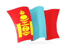 mongolia waving flags