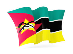 mozambique waving flags
