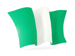 nigeria waving flags