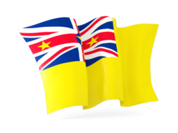 niue waving flags