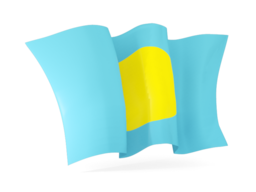 palau waving flags