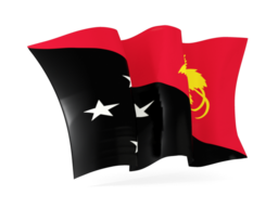 papua new guinea waving flags