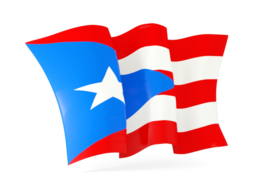 puerto rico waving flags