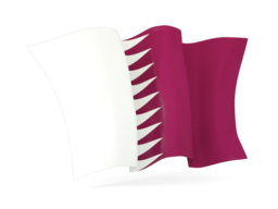 qatar waving flags