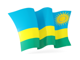 rwanda waving flags