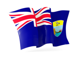 saint helena waving flags