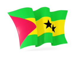 sao tome and principe waving flags