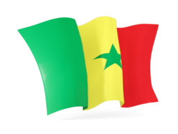 senegal waving flags