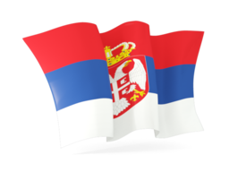 serbia waving flags