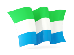 sierra leone waving flags