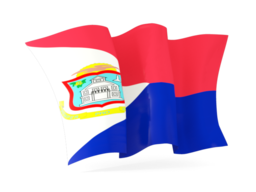 sint maarten waving flags