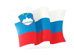 slovenia waving flags