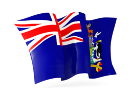 south georgia and the south sandwich islands waving flags