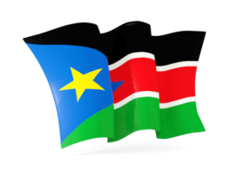 south sudan waving flags