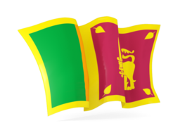 sri lanka waving flags